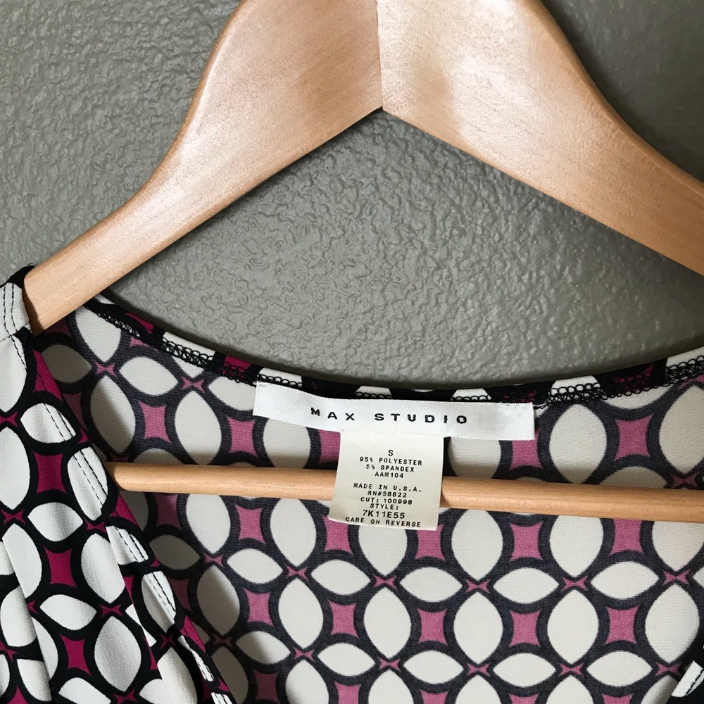 Max Studio Patterned Midi Dress Small - image 4